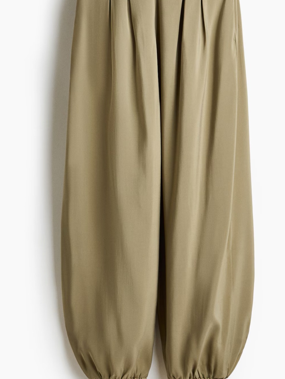H&M Olive Balloon Wide-Leg Pants
